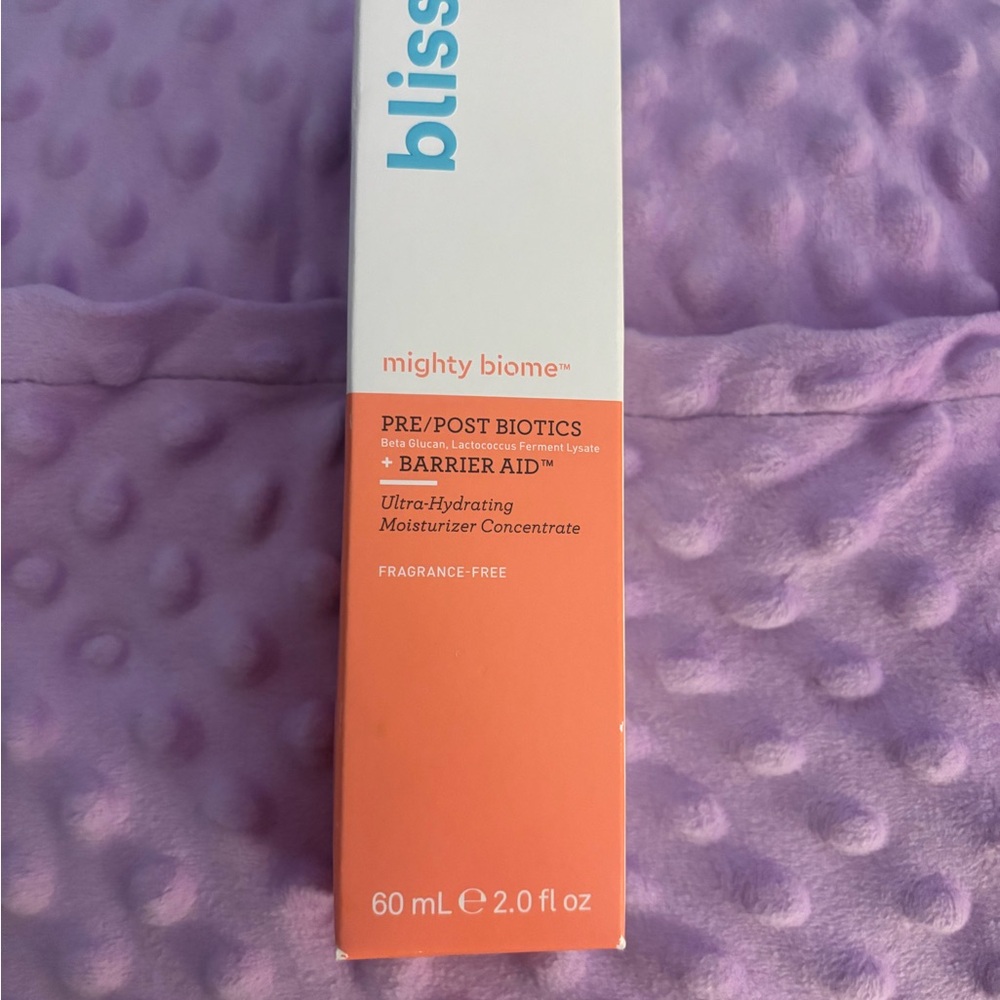 Bliss Mighty Biome ultra hydrating moisturizer with pre/post biotics NEW sealed
